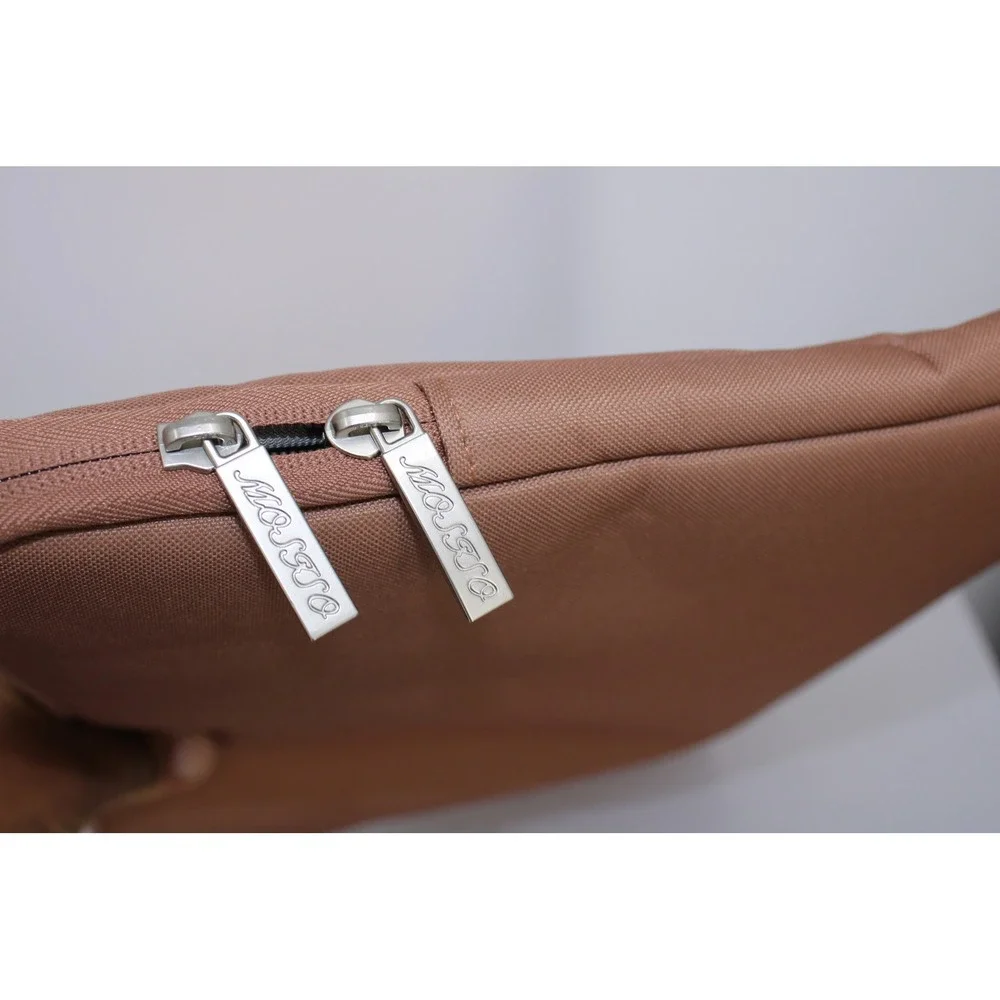 Mosiso Brown Laptop Sleeve Case with Soft Fleece Lining and Front Pocket